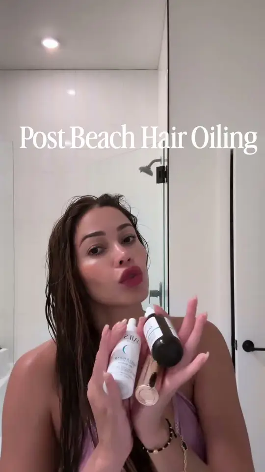Post-beach hair oiling